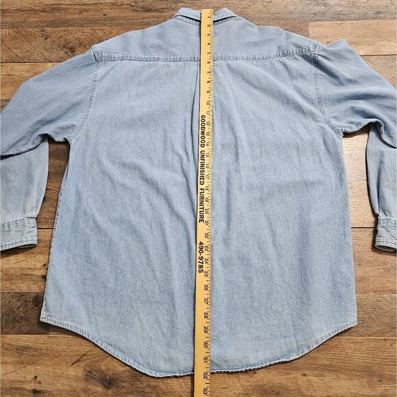 Cobra Chambray Denim Shirt Mens Button Down 100% Cotton Mulberry Bush Graphic - Picture 8 of 10